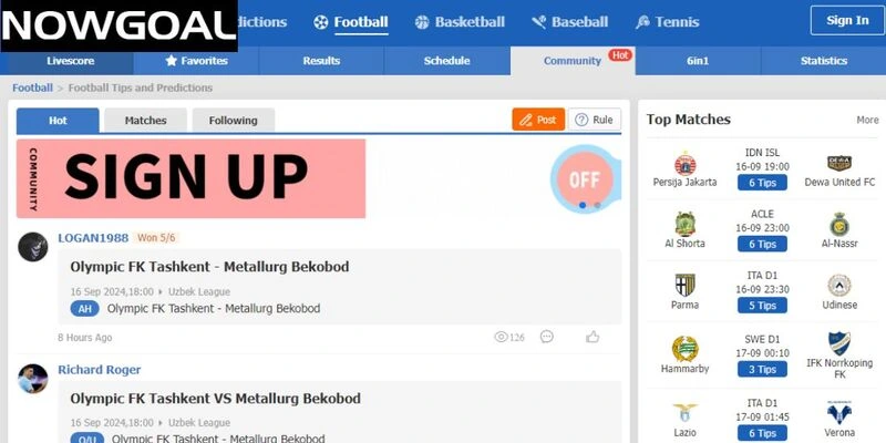 Miễn Trừ Trách Nhiệm Nowgoal cung cấp nhiều tip soi kèo độc đáo